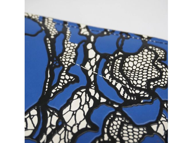 Louis Vuitton Twist Geldbörse mit Blumenmuster Weiß Blau - Ansicht 6