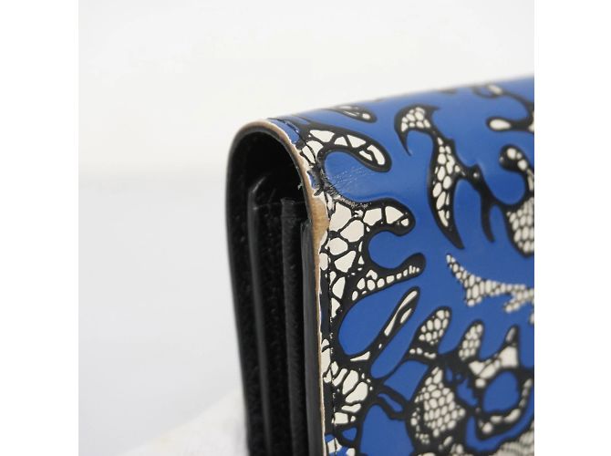 Louis Vuitton Twist Geldbörse mit Blumenmuster Weiß Blau - Ansicht 7