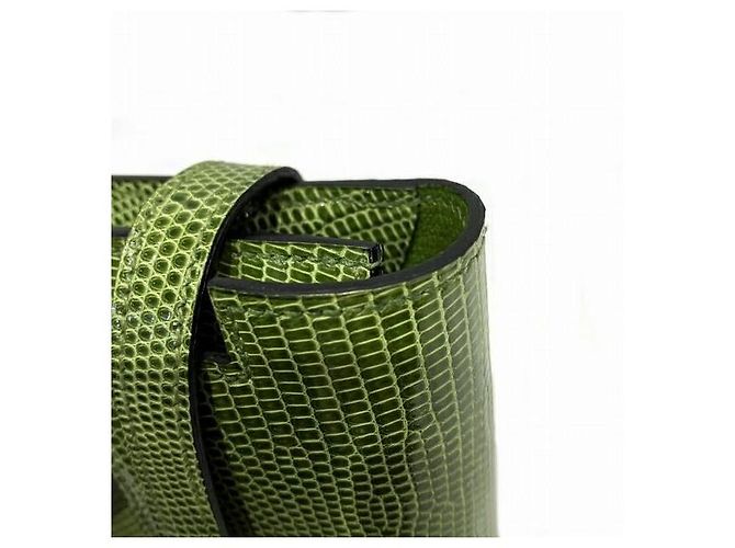 Hermès Hermes Kelly Wallet Lizard Bifold Green - view 3