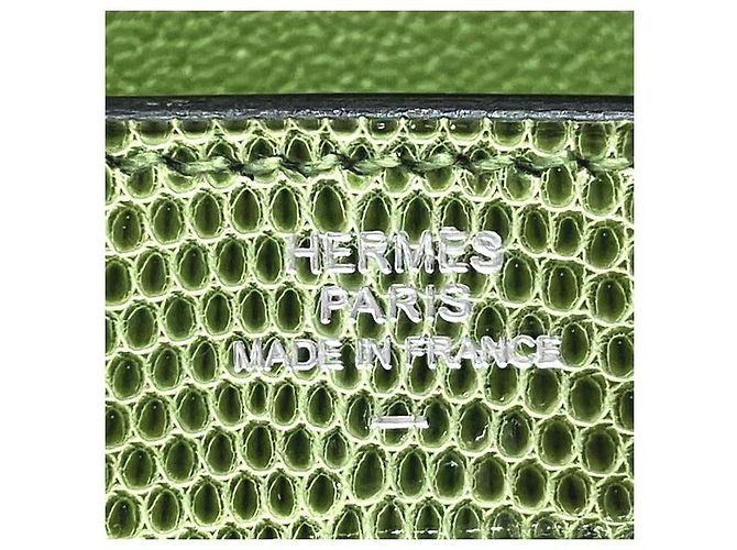 Hermès Hermes Kelly Wallet Lizard Bifold Green - view 4