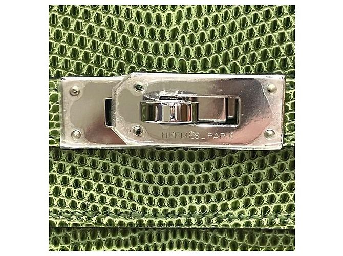 Hermès Hermes Kelly Wallet Lizard Bifold Green - view 7