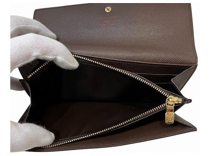Portefeuille Sarah Damier Louis Vuitton N61734 Marron - vue 5