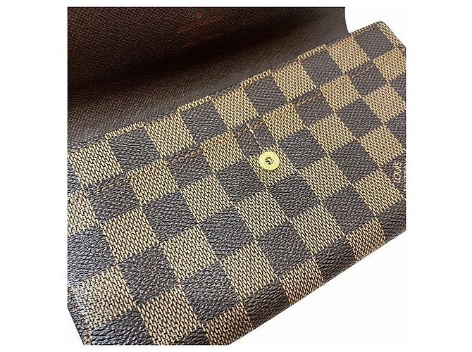 Portefeuille Sarah Damier Louis Vuitton N61734 Marron - vue 7