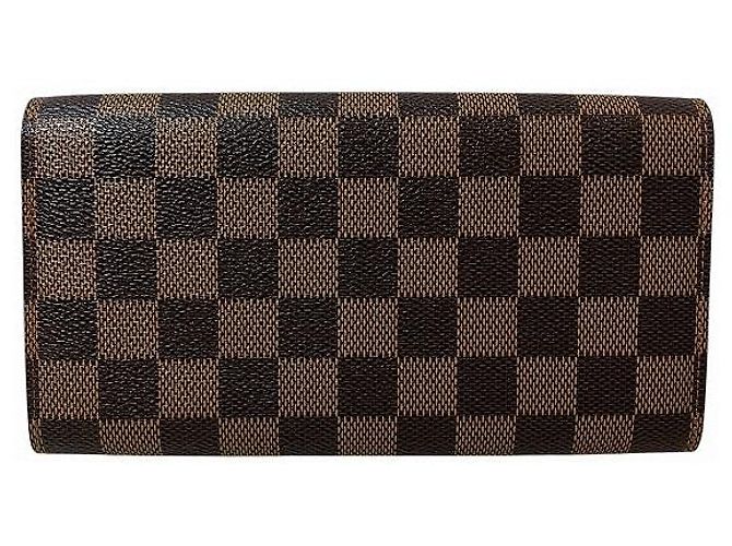 Portefeuille Sarah Damier Louis Vuitton N61734 Marron - vue 9