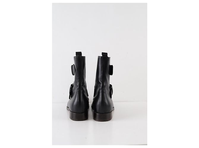Michel Vivien Botas de couro com fivelas - vista 2