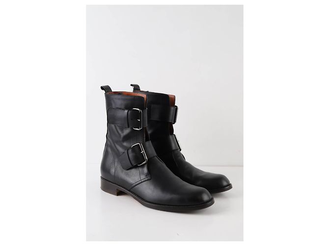 Michel Vivien Botas de couro com fivelas - vista 3