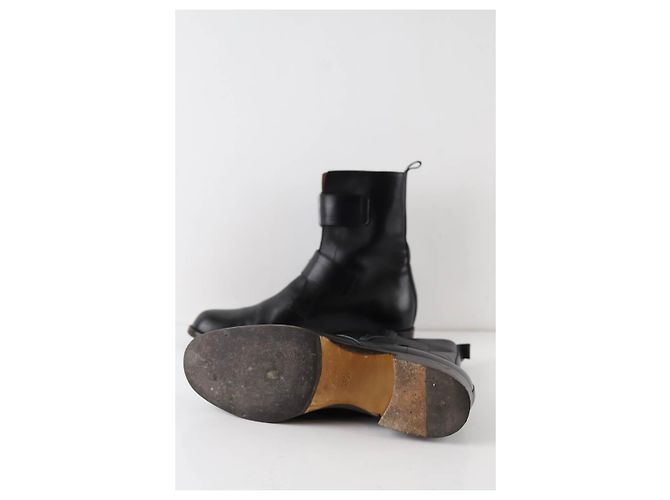 Michel Vivien Botas de couro com fivelas - vista 6