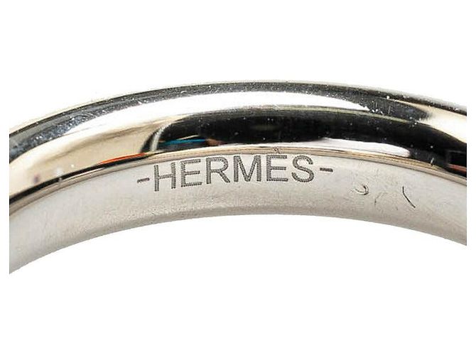 Ring Hermès Anello per sciarpa per cane mini Hermes in metallo argento - vista 4