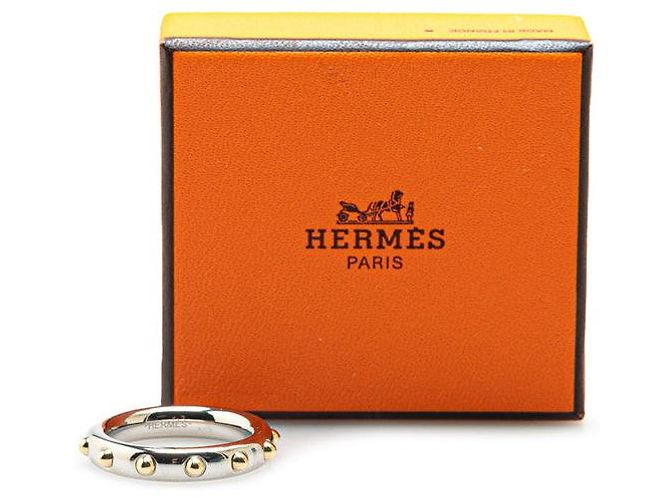 Ring Hermès Anello per sciarpa per cane mini Hermes in metallo argento - vista 5