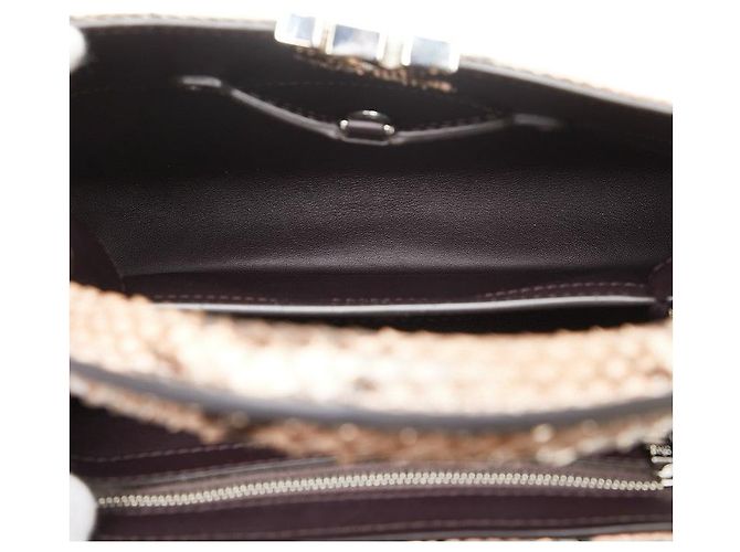 Louis Vuitton Wool Python Capucines BB 2way Bag N97078 Brown - view 4