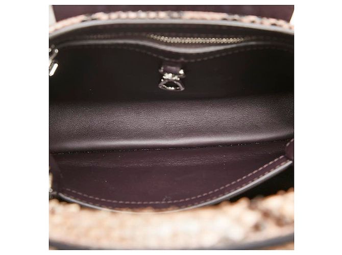 Louis Vuitton Wool Python Capucines BB 2way Bag N97078 Brown - view 5