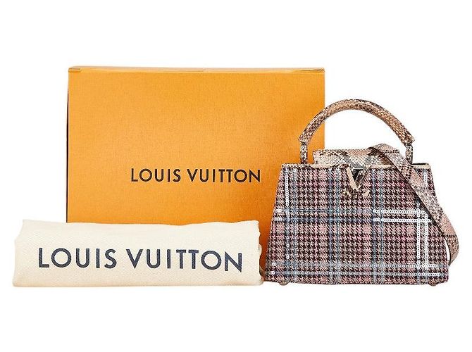 Louis Vuitton Wool Python Capucines BB 2way Bag N97078 Brown - view 8
