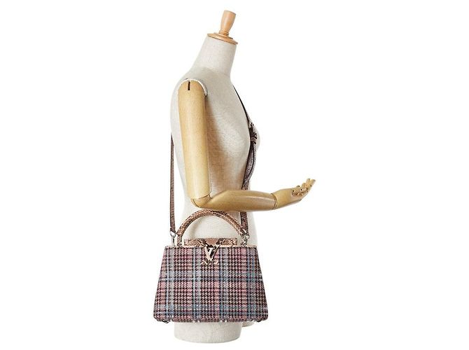 Louis Vuitton Wool Python Capucines BB 2way Bag N97078 Brown - view 9