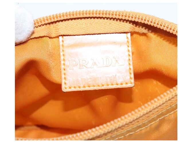 Bolso Prada de nailon naranja plata auténtico bs20377 - vista 10