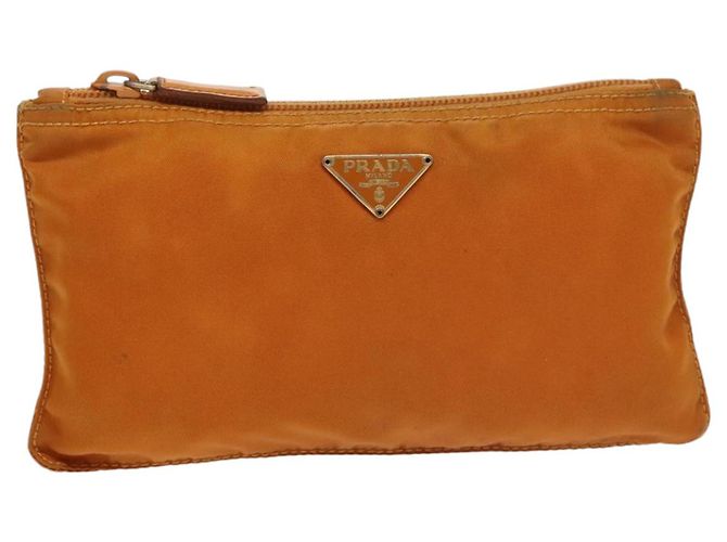 Bolso Prada de nailon naranja plata auténtico bs20377 - vista 13