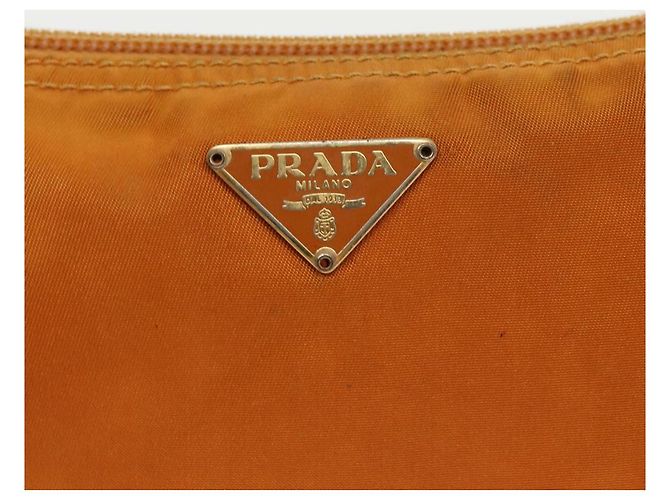 Bolso Prada de nailon naranja plata auténtico bs20377 - vista 8