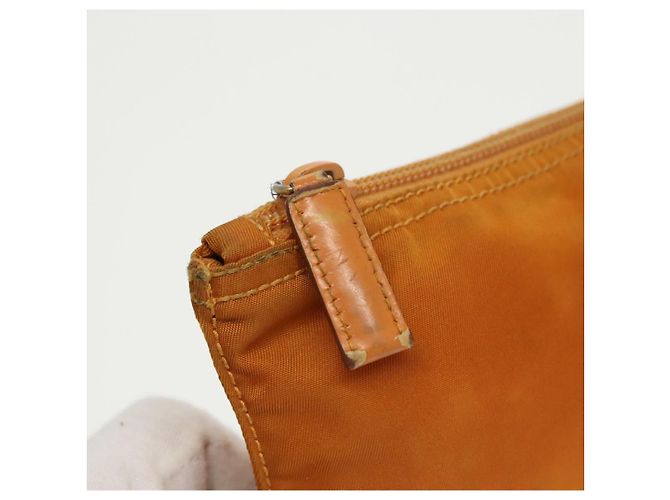 Bolso Prada de nailon naranja plata auténtico bs20377 - vista 9
