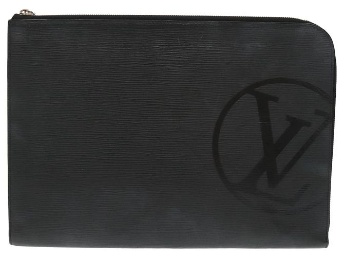 LOUIS VUITTON Epi Pochette Jules GM Borsa Clutch Nera M63519 LV Auth bs20118 Nero - vista 13