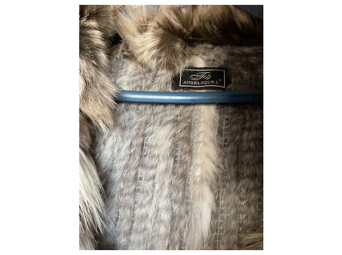 Autre Marque Chaqueta sin mangas Angélique.L de conejo con cuello de zorro - vista 11
