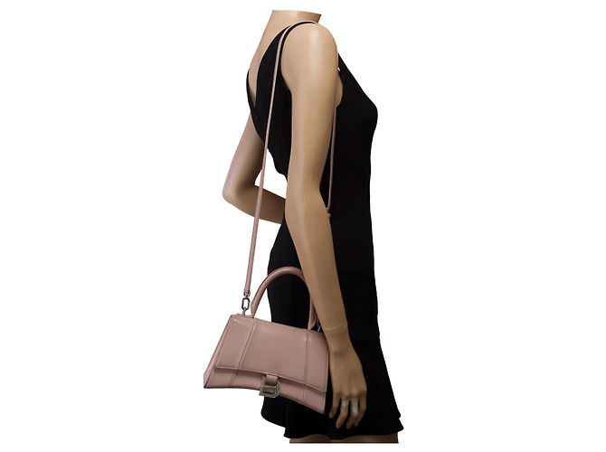 Borsa BALENCIAGA Hourglass in Pelle Rosa - 102269 - vista 12