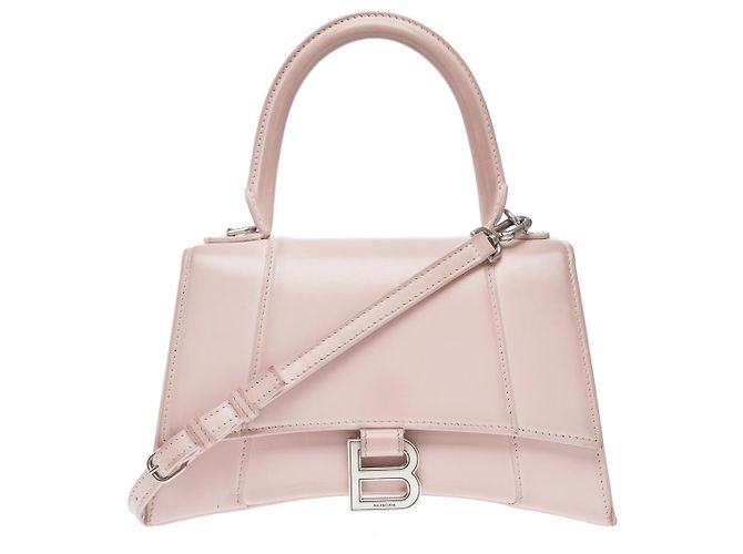 Borsa BALENCIAGA Hourglass in Pelle Rosa - 102269 - vista 2