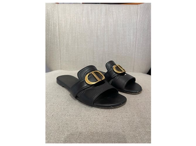 Sandali DIOR T.EU 35.5 Pelle Nero - vista 2