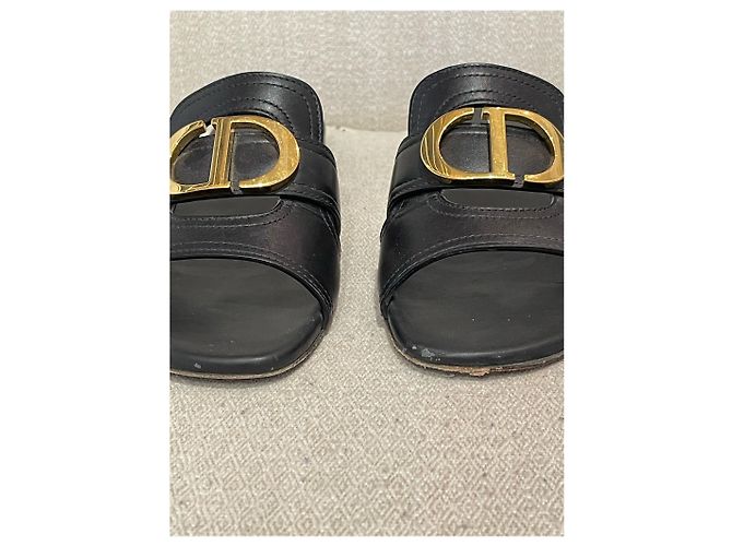 Sandali DIOR T.EU 35.5 Pelle Nero - vista 4