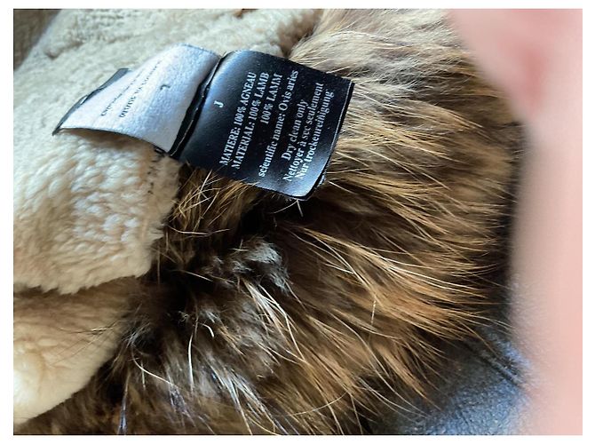 Autre Marque Lammfelljacke. Französische Herstellung Braun - Ansicht 13