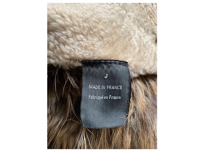 Autre Marque Lammfelljacke. Französische Herstellung Braun - Ansicht 14