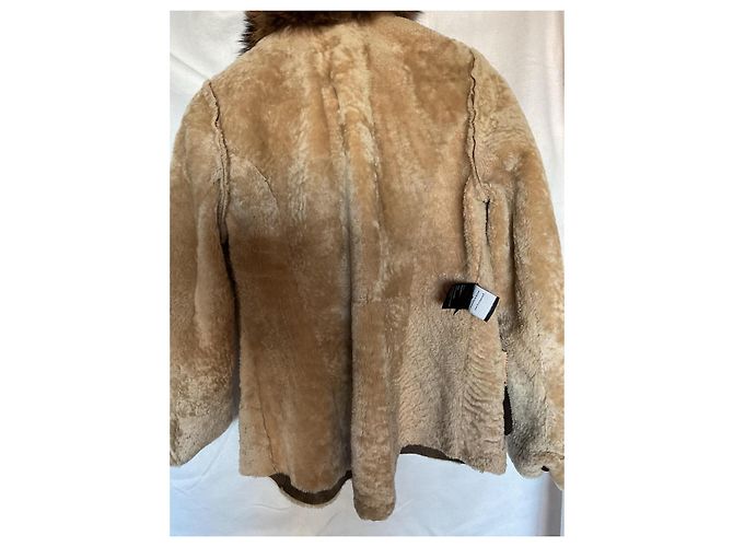Autre Marque Lammfelljacke. Französische Herstellung Braun - Ansicht 15