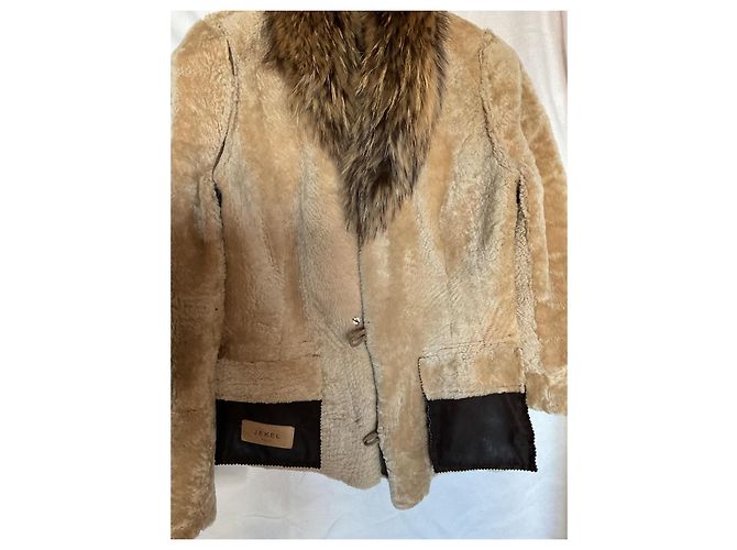 Autre Marque Lammfelljacke. Französische Herstellung Braun - Ansicht 16