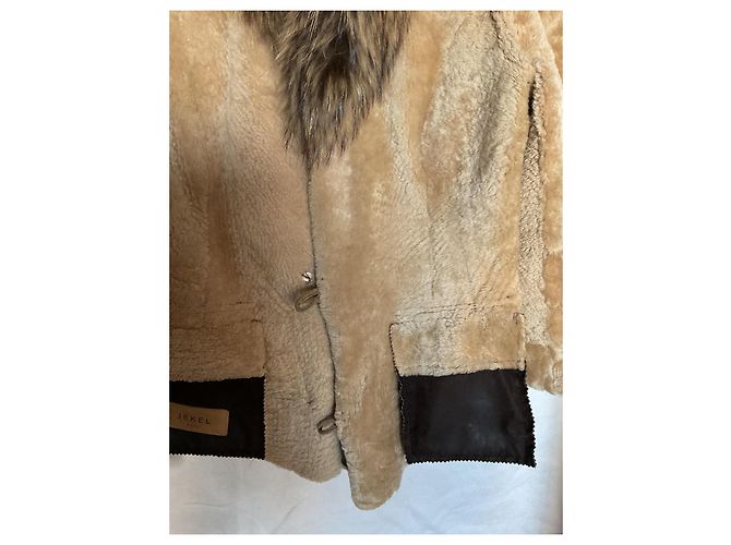 Autre Marque Lammfelljacke. Französische Herstellung Braun - Ansicht 17