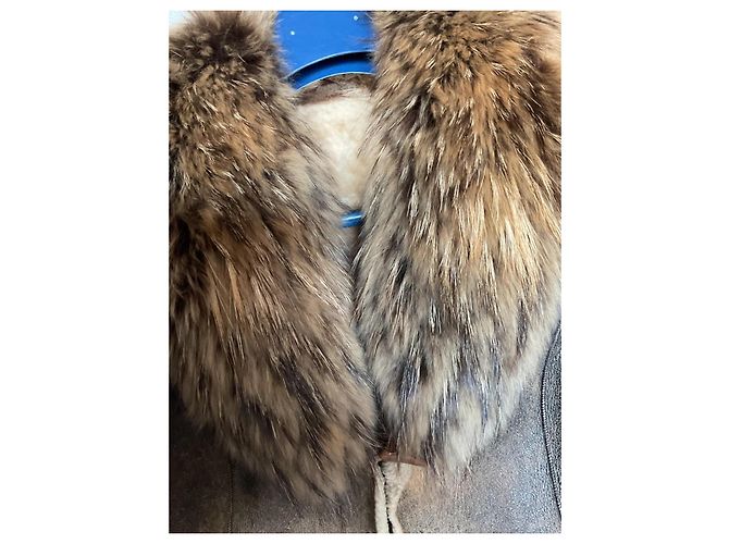 Autre Marque Lammfelljacke. Französische Herstellung Braun - Ansicht 5