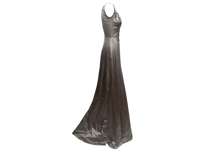 Autre Marque Vestidos REEM ACRA T.Internacional S Sintético Gris - vista 2