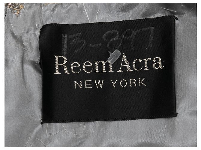 Autre Marque Vestidos REEM ACRA T.Internacional S Sintético Gris - vista 4