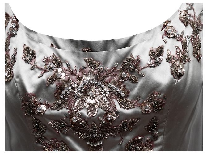 Autre Marque Vestidos REEM ACRA T.Internacional S Sintético Gris - vista 5