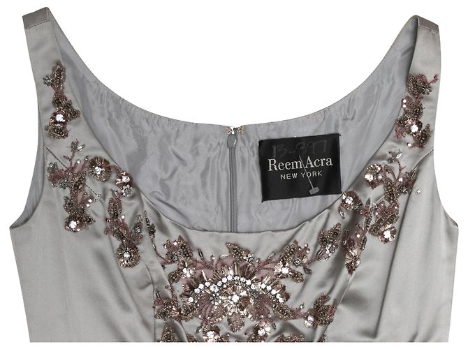Autre Marque Vestidos REEM ACRA T.Internacional S Sintético Gris - vista 6