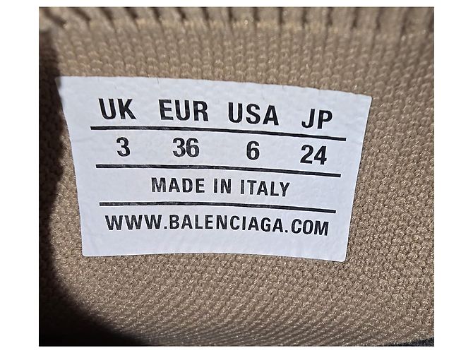 Baskets Speed Balenciaga avec logo de semelle en polyester beige Marron Rouge - vue 19