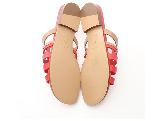 Hermès Mule in pelle Camelia di Hermes - vista 4