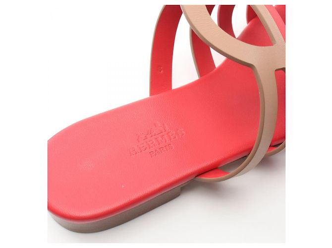 Hermès Mule in pelle Camelia di Hermes - vista 5