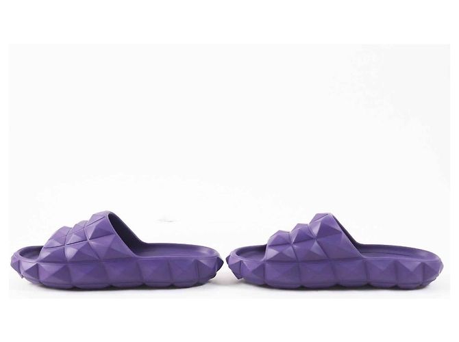 Sandali in gomma Valentino Roman Stud viola 38 Porpora - vista 3