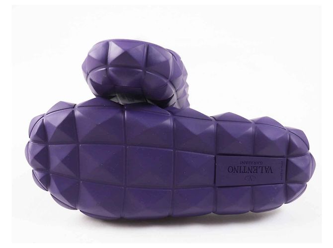 Sandali in gomma Valentino Roman Stud viola 38 Porpora - vista 4