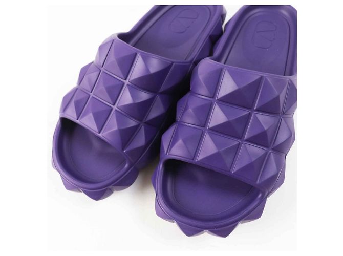 Sandali in gomma Valentino Roman Stud viola 38 Porpora - vista 5