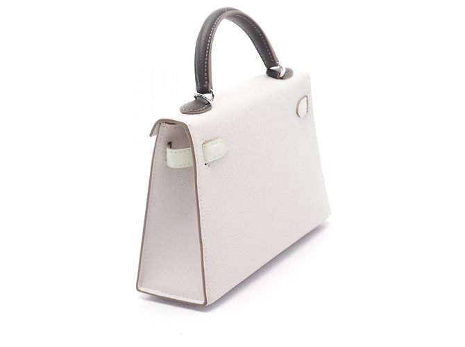 Hermès Hermes Mini Kelly 2 Tricolor Handbag White - view 2