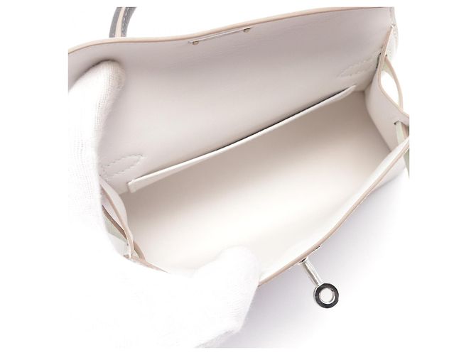 Hermès Hermes Mini Kelly 2 Tricolor Handbag White - view 3