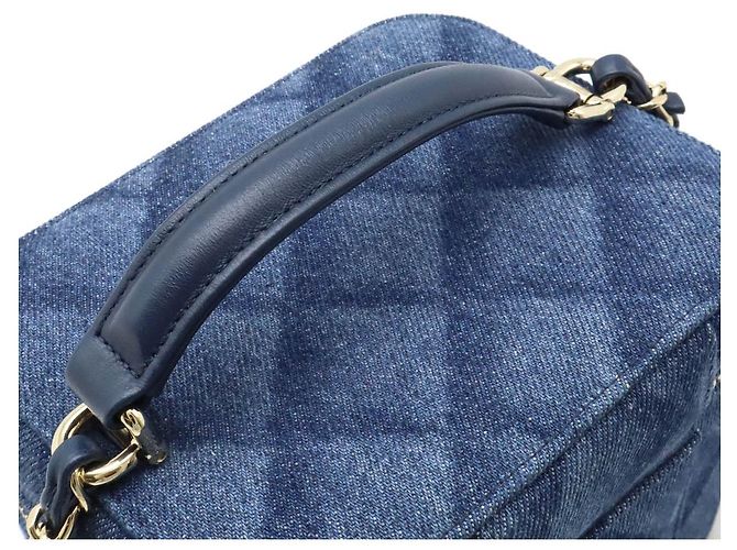 Chanel Denim Matelasse Chain Vanity Bag AS3171 Blue - view 5
