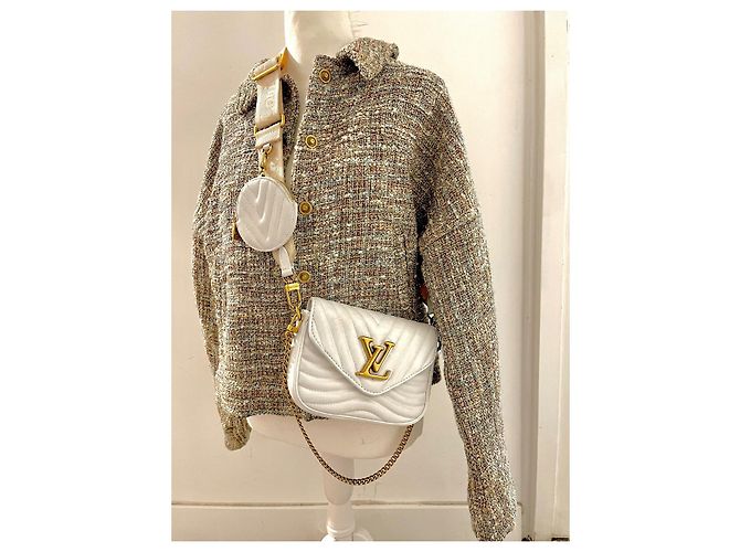 Louis Vuitton Multi Pochette New Wave Branca Couro Branco - vista 2