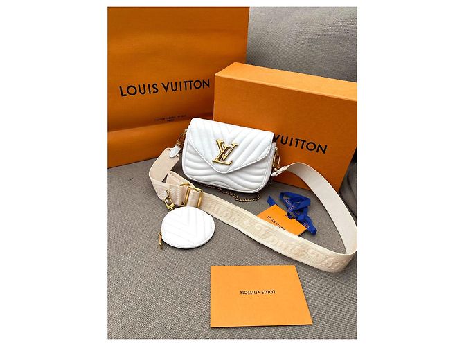 Louis Vuitton Multi Pochette New Wave Branca Couro Branco - vista 3