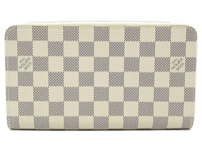 Louis Vuitton Damier Azur Leather Zippy Organizer Wallet White - view 2