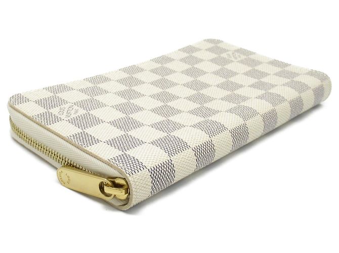 Louis Vuitton Damier Azur Leather Zippy Organizer Wallet White - view 3